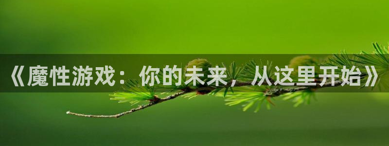 威廉希尔初赔：《魔性游戏：你的未来，从这里开始》